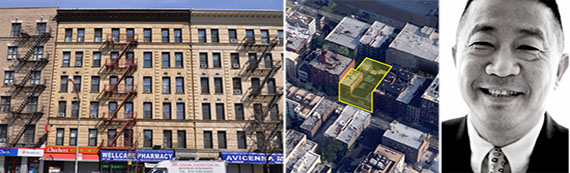 From left: 567 West 125th Street in Harlem, 439-443 West 54th Street in Midtown and Sam Chang