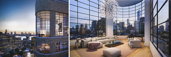 Renderings of 10 Sullivan Street and the penthouse
