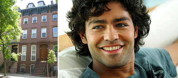 From left: 112 Gates Avenue in Clinton Hill and Adrian Grenier