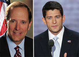 From left: Dave Camp and Paul Ryan