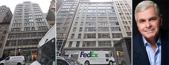 From left: 142 West 36th Street, 234 West 39th Street and Herald Square Properties' Michael Reid