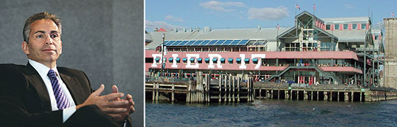 From left: David Weinreb (credit: Max Dworkin) and Pier 17 at the South Street Seaport