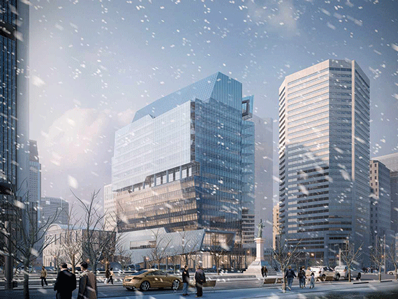 Place de la Cité Internationale in Montreal (credit: FXFOWLE Architects)