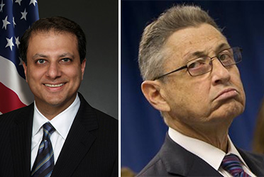 From left: Preet Bharara and Sheldon Silver