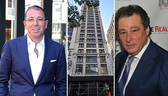 From left: Joseph Sitt, 212 Fifth Avenue in NoMad and Robert Gladstone