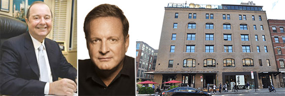 From left: Joseph Cayre, Ron Burkle and 29 Ninth Avenue in the Meatpacking District