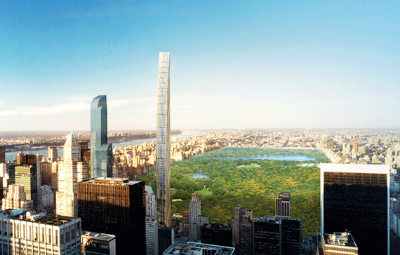 Rendering of 111 West 57th Street (credit: SHoP Architects)
