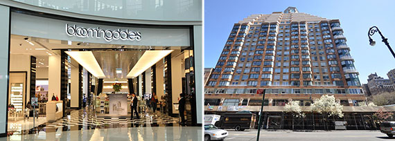 From left: 2085 Broadway and a Bloomingdale's location