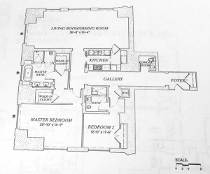 A floor plan from unit 22A (Photo: E.B. Solomont)