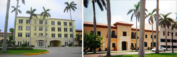 230 and 240 Royal Palm Way on Banker's Row in Palm Beach