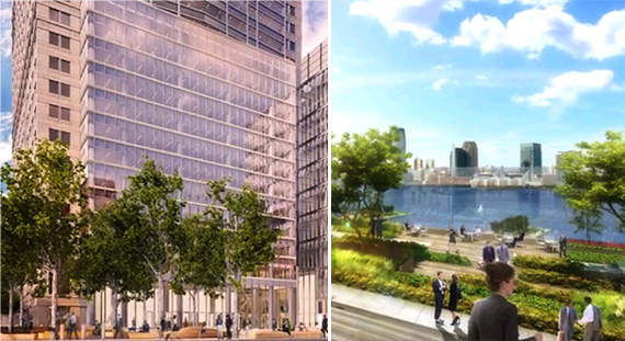 Renderings of 388-390 Greenwich Street in Tribeca (credit: Citigroup via Tribeca Citizen)