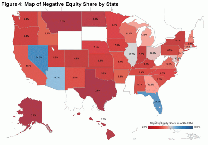 CoreLogic negative equity map