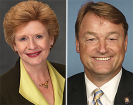From left: Debbie Stabenow and Dean Heller