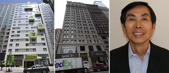 From left: 29 West 37th Street, 170 Broadway and Keck Seng's Peter Wong