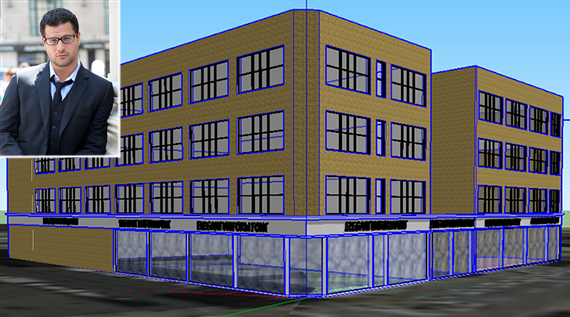 Rendering of retail at 1204-1216 Broadway in NoMad (inset: Gregory Cohen)