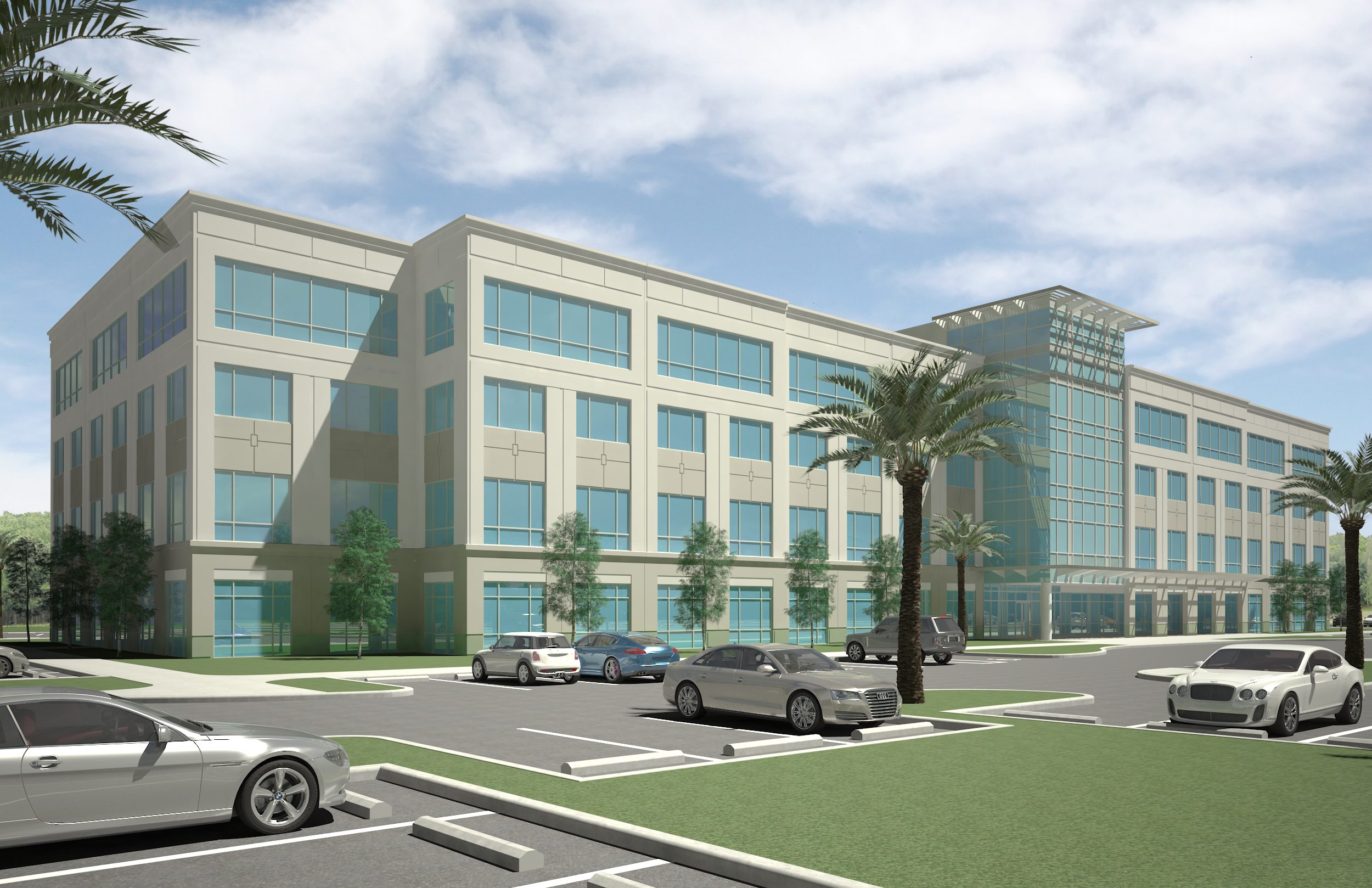 Rendering of the first Pembroke Pointe office building