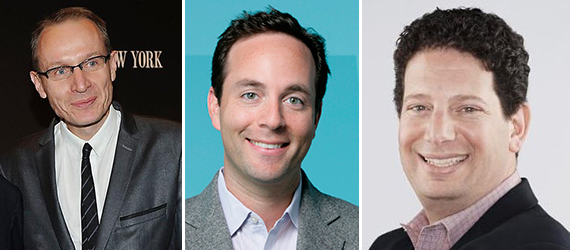 From left: Robert Thomson, Zillow CEO Spencer Rascoff and Trulia President Paul Levine