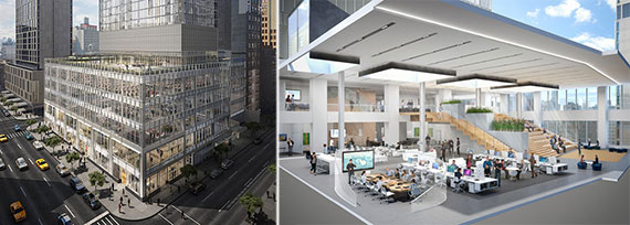 Renderings for the Durst Organization's 855 Sixth Avenue in Midtown