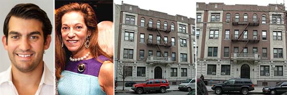 From left: Bennat Charatan Berger, Debrah Lee Charatan and 1153 and 1159 President Street in Crown Heights