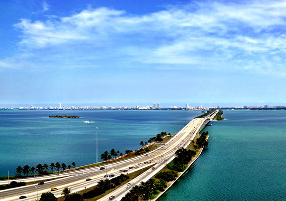 Biscayne Bay and the Julia Tuttle Causeway