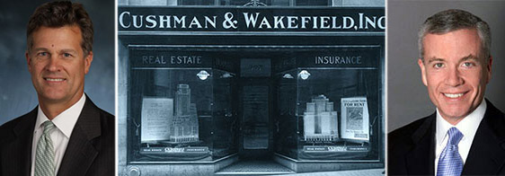 From left: Brett White, an old Cushman &amp; Wakefield office in New York and Cushman’s Edward Forst