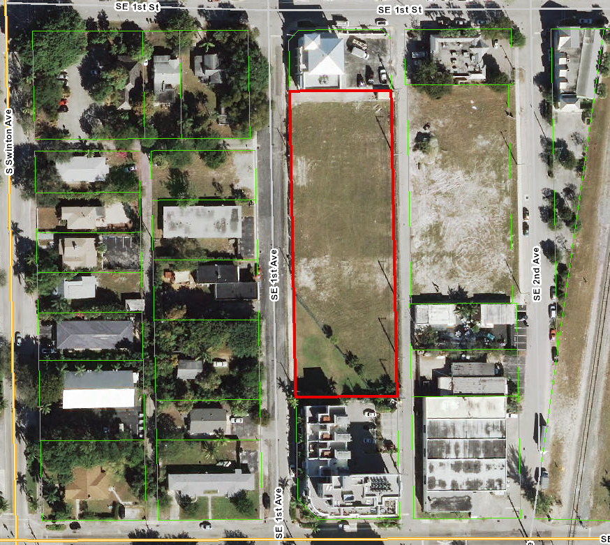 The vacant lot in Delray Beach