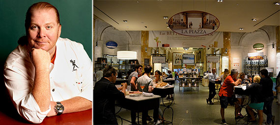 From left: Mario Batali and Eataly at 200 Fifth Avenue