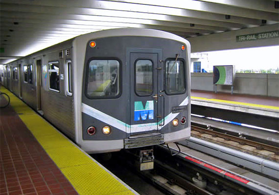 The Metrorail and Tri-Rail transfer station in Miami
