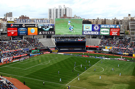 NYCFC plays its inaugural season at Yankee Stadium in the Bronx