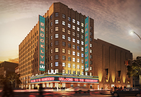 Rendering of the Paramount Theater in Fort Greene (credit: Communications LIU)