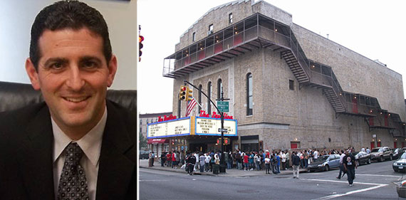 Hidrock Realty's Abraham Hidary and the Pavilion Theater at 188 Prospect Park West in Park Slope