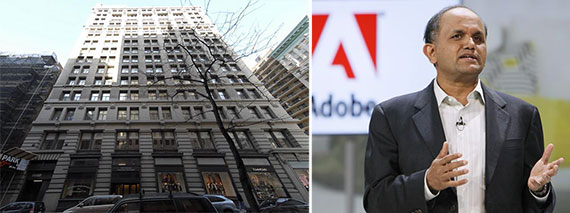 From left: 100 Fifth Avenue and Adobe Systems CEO Shantanu Narayen