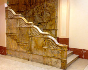 An original staircase from the hotel (source: Ephemeral NY) 