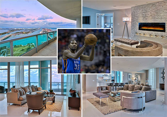 Kevin Durant and his 900 Biscayne Bay condo