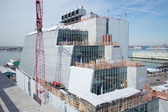 The new Whitney Museum while under construction
