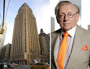 From left: the Beekman Tower at 3 Mitchell Place in Midtown East and Larry Silverstein 