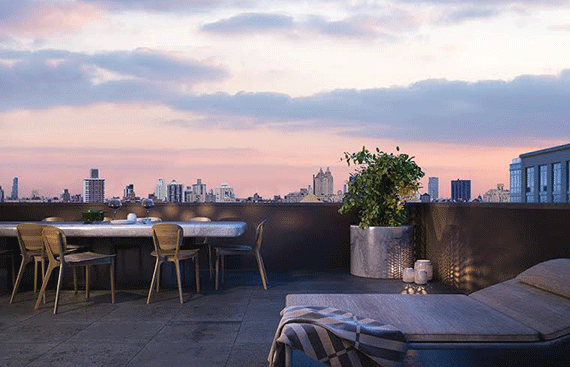 Rendering of the view from 210 West 77th Street on the Upper West Side (credit: Thomas Juul-Hansen)