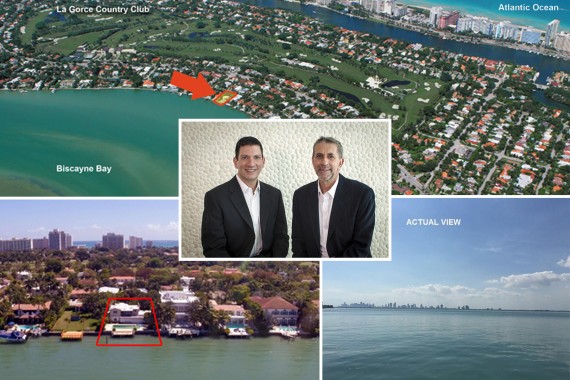 5350 North Bay Road and listing agents Allan Kleer and Fabian Garcia-Diaz of Fortune International Realty