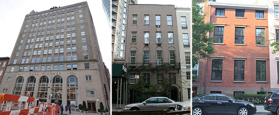 From left: 62 Cooper Square, 184 East 64th StreetAnd 39 West 10th Street