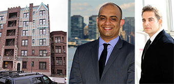 From left: 805 St. Mark's Avenue in Crown Heights, Kunal Chothani and Aaron Jungreis