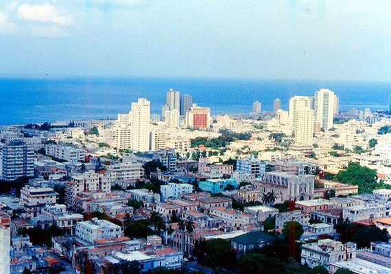 An aerial view of Havana, Cuba