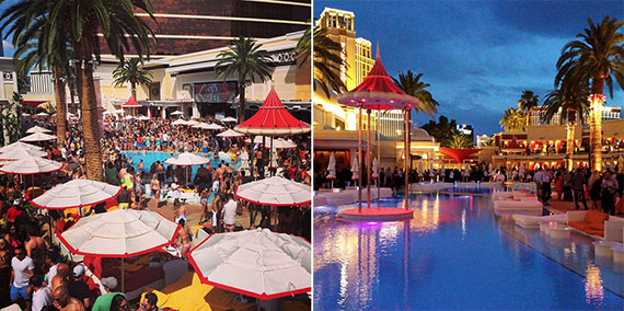 Encore Beach Club played host to two RECon parties yesterday. (Photos, from left: Instagram users @amelie0123 and @100dc)