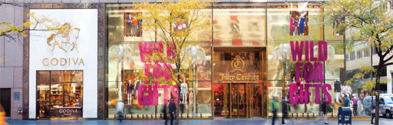Juicy Couture parent company LCI Holdings got $52.4 million from Jeff Sutton and SL Green Realty last year to exit the lease for its former flagship store at 650 Fifth Avenue. The three-floor, 18,000-square-foot space remains unoccupied, and is now surrounded by scaffolding.