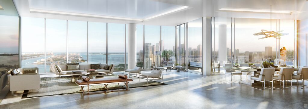 Rendering of a Paramount Miami Worldcenter penthouse