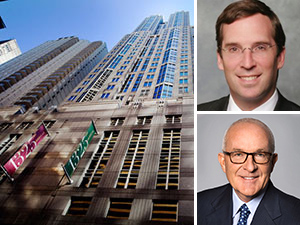 1325 Sixth Avenue in Midtown (inset: top, Robert Yaffa, bottom, Paramount Group CEO Albert Behler)