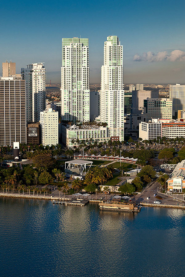 Vizcayne towers in downtown Miami
