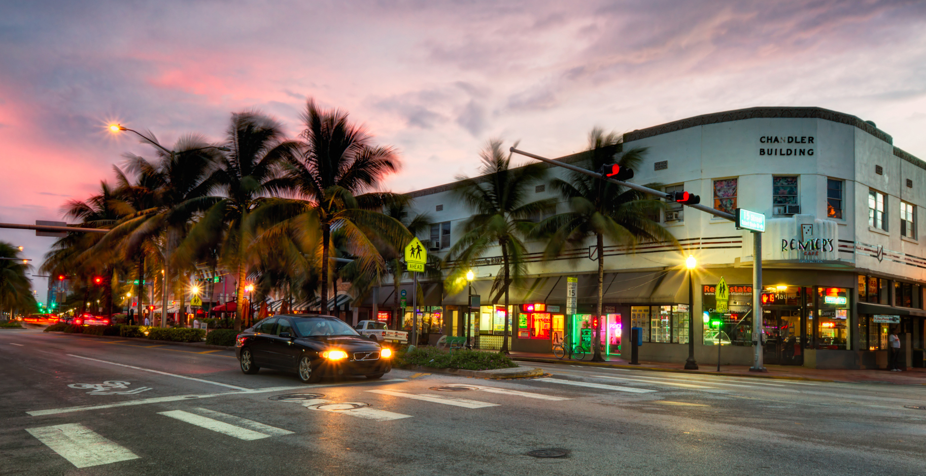 Washington Avenue and 15th Street in Miami Beach