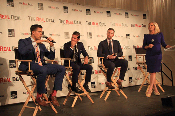 From left: Fredrik Eklund, Luis Ortiz, Ryan Serhant and moderator Cheryl Casone at The Real Deal’s New Development Showcase and Forum (credit: Eileen AJ Connelly)