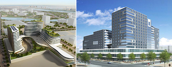 Renderings of Two Fulton Square in Flushing (credit: Margulies Hoelzli Architecture)