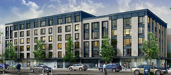 Rendering of 150 Union Avenue in Brooklyn (Credit: Ariel Aufgang Architects) 